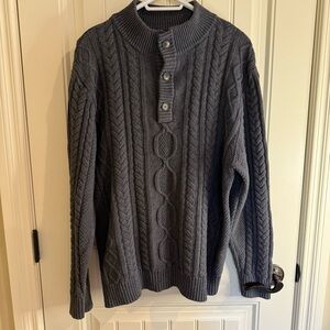 Tilley Cable Kit Sweater Men's Gray Size M